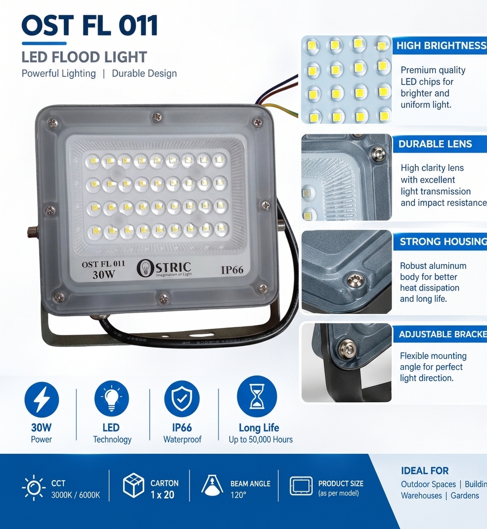 30W LED Flood Light – OST FL 011 - photo 3