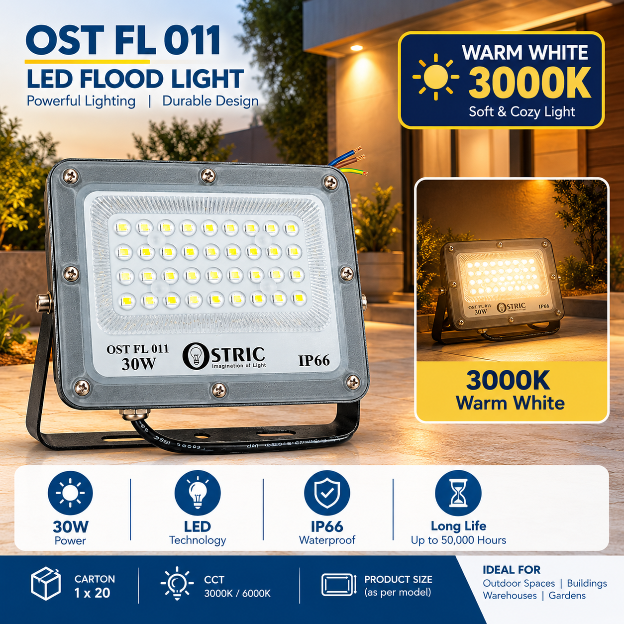 30W LED Flood Light – OST FL 011 - photo 4